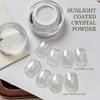 1 Jar Plating Aurora Chrome Pearl White Nail Powder High-Gloss Moonlight Mirror Fine Glitter Nail Art  Dust Chrome