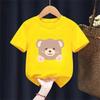 Children Tshirt With Added Sugar Summer New Product for Boys Girls Cartoon Teddy Bear Short Sleeved T Baby Cute Pattern