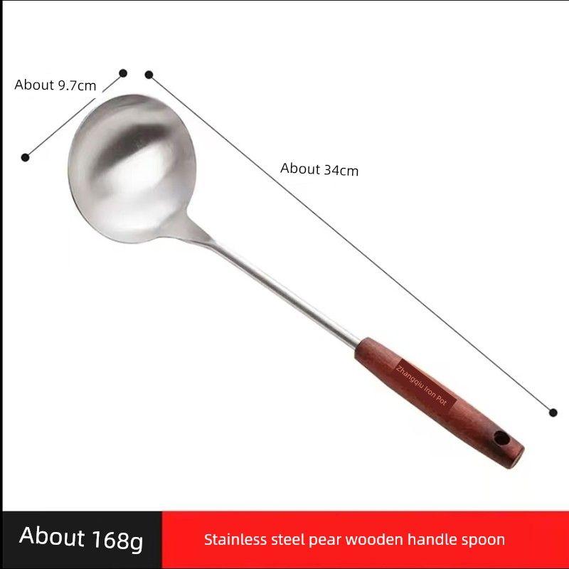 Food Grade Stainless Steel Spoon and Spatula Suit Small Shovel Spatula Oven Mitts Insulated Old-Fashioned Egg Dumplings Spoon
