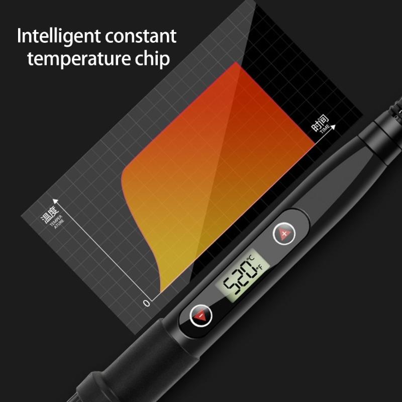 Adjustable Temperature Soldering Iron Digital Display 80W Accuracy Tool Rapid Heating For DIY And Professional Use
