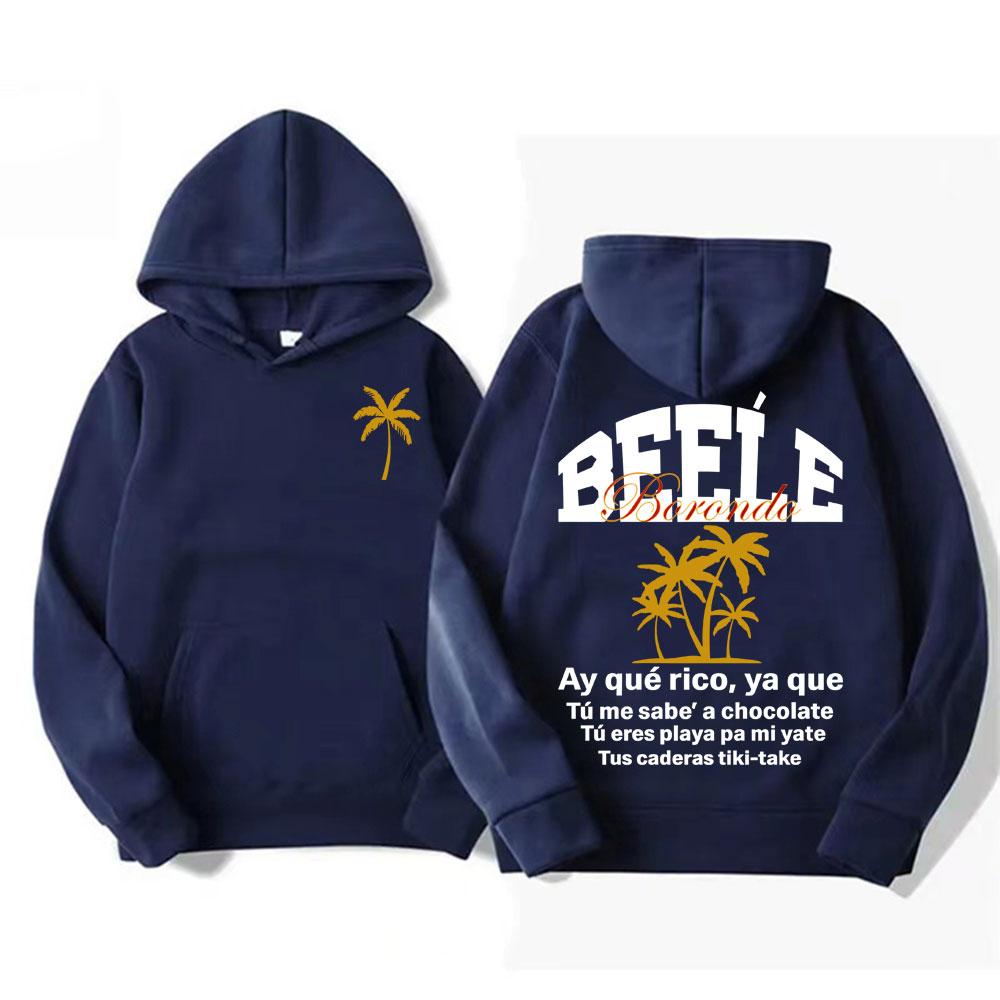 Rapper Beele Borondo Album Letters Print Hoodies Herrenmode High Street Trend Sweatshirts Lässige Bodywarmer Beliebte Pullover
