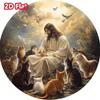3D Tinplate Cross Religious Wall Art, Devotional Metal Decor, Flat 2D Picture Home Gift