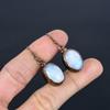 Rainbow Moonstone Earrings Gemstone Jewelry, Copper Electroformed Earrings, Handmade Beautiful Jewelry Earrings
