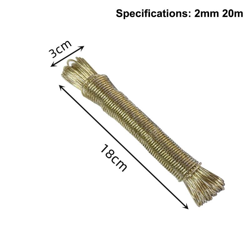 10/20/30/50M Pvc Coating Steel Clothesline Outdoor Portable Clothesline Garden Camping Travel Clothes Drying Rope