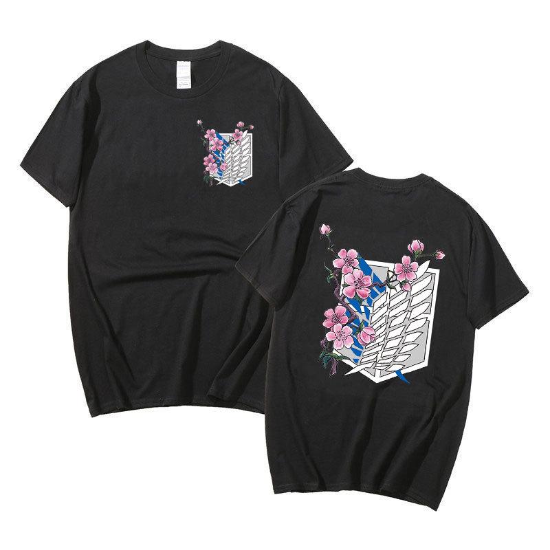 Japanese Anime T Shirt Scouting Legion Clothes Shingeki No Kyojin Tee Shirt Attack On Titan Giant Short-sleeve T-shir Unisex Women