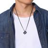 Vnox Retro Hollow Cube Pendant for Men Stainless Steel Square Vintage Necklace Punk Geometric Collier 24" Chain