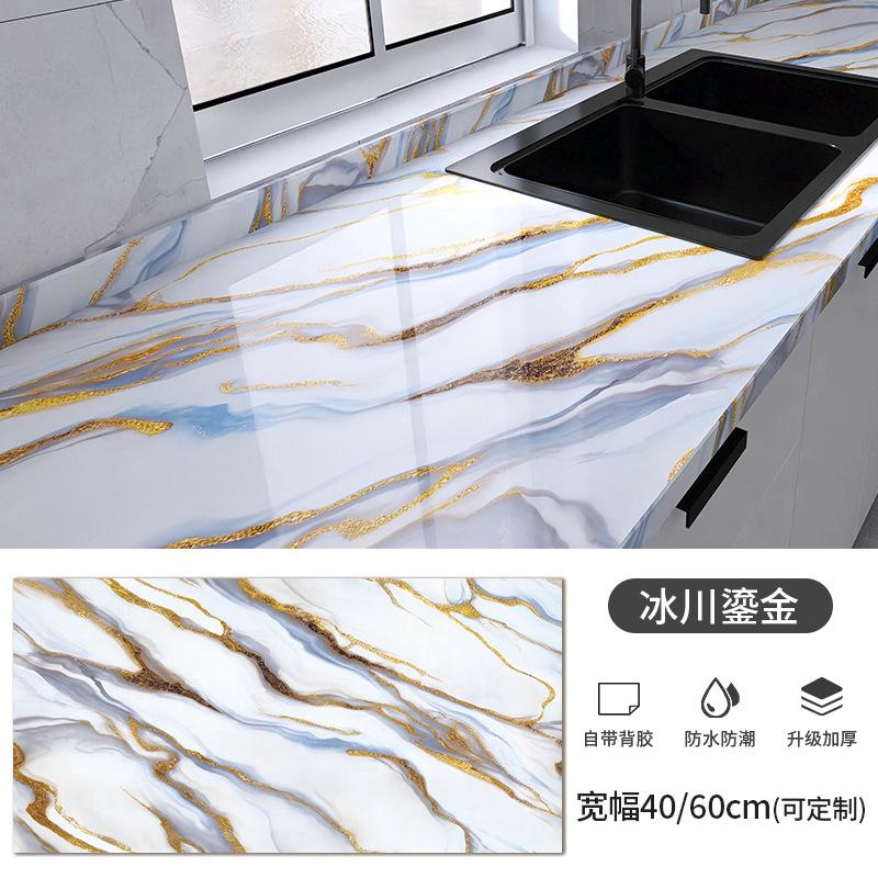 60cm X1/3/5/10m Samolepicí tapeta na zeď Vodotěsná Olejuvzdorná Fólie Mramorová Dekorace Samolepka Kuchyň Koupelna Renovace Dekorativní