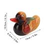 2pcs Color Lasting Wooden Duck Statues Hand Carved Hand Painted Duck Figurine  Home Decor