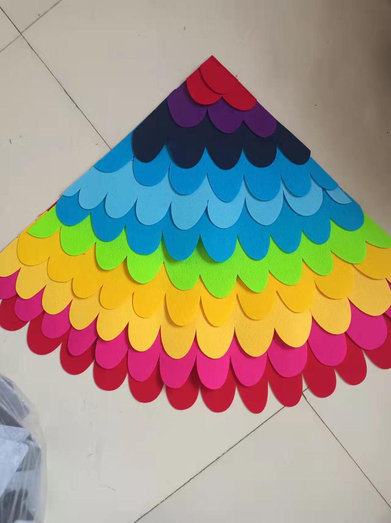 Colorful Bird Feather Felt Wings - Children's Cartoon Performance, Halloween, and Christmas Costume Decoration.