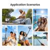 Extendable 120cm Camera Extension Stick With Fast Magnetic Mount Works With Most Action Cameras Black