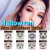 Funny Halloween Fake Tattoo DIY Skull Face Sticker Rhinestone Face Sticker  Day of The Dead