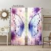 2Pcs Flower Butterfly Digital Printed Window Curtains Polyester Material Suitable For Living Room Kitchen Bedroom Study Dining