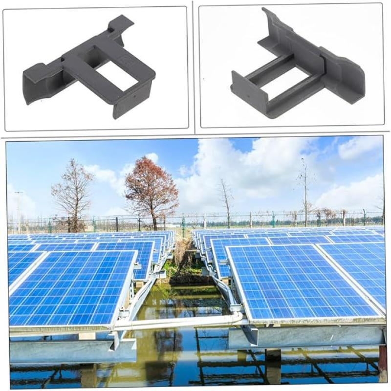 10/30Pcs Solar Panel Drainage Clips Roof Solar Panel Frame Cleaning Photovoltaic Panel Water Guide & Mud Clamp