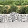 Vidaxl Kosze Gabionowe, 11 Szt, 200X30X80/100 Cm, Galwanizowane Żelazo