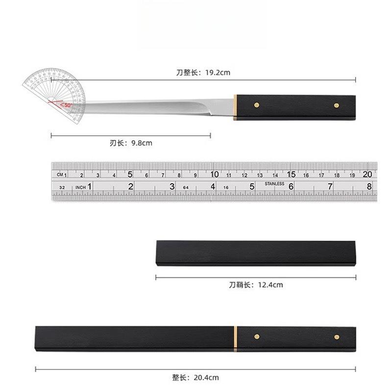 Kreativní malý nůž v čínském stylu na loupání ovoce, vysoká tvrdost, na grilování a turistiku, přenosný nůž, klasický styl