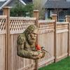 Sasquatch Bird Sculpture Skeleton Decorative Bird Outdoor Feeder Feeder Resin Sasquatch Feeder for Tree Backyard Garden