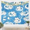 Cat Tapestry Medium Kids Cute Paw Print Wall Hanging Blanket for Boys Girls Teens Cute Kitten Wall Art Cute Cat Lover's Gift