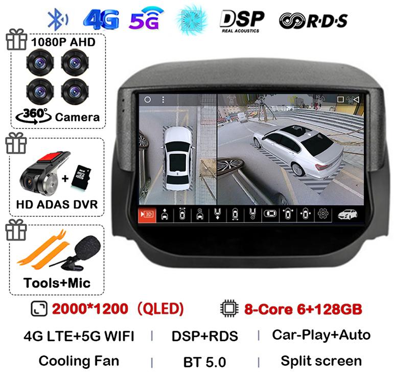 Android 14 Carplay Auto Pentru Ford EcoSport Eco Sport 2014 2015 2016 2017 2018 Radio Auto GPS 4G+WIFI Player Stereo Multimedia QLED