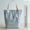 Drawstring Canvas Insulated Lunch Bag Outdoor Thicken Aluminium Foil Thermal Bento Box Tote Cooler Handbags for Office Workers