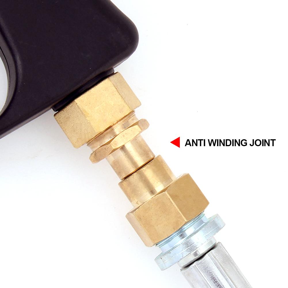 Anti Twist Wash Gun To Hose Connector M22 M14 G1/4 G3/8 Swivel Fitting Adapter Coupler
