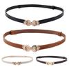 Women Belt Adjustable Imitation Leather Rose Pattern Buckle Waistband Dress Shirt Sweater Coat Accessory