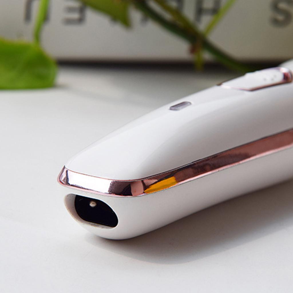 4 In 1 Electric Women Hair Trimmer Stainless Steel Blade Washable Heads Body Hair Clipper White