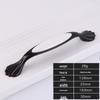 Fuji Black European Style Cabinet & Wardrobe Handle