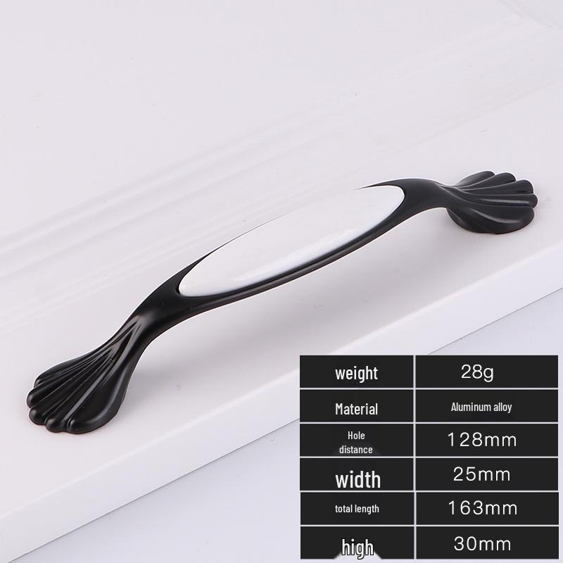 Fuji Black European Style Cabinet & Wardrobe Handle