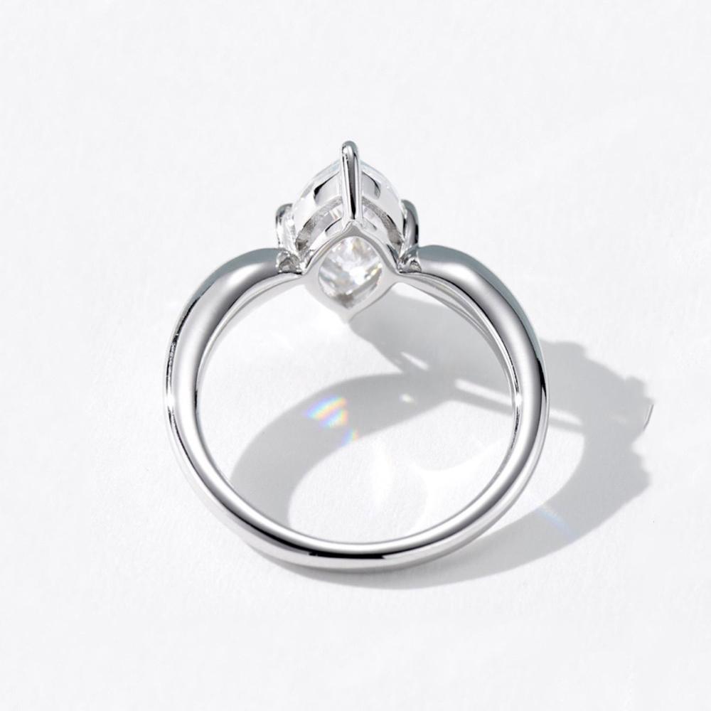 1/2/3Carat Marquise Cut Moissanite Rings for Women CopperSolitaire Diamond Ring Engagement Wedding Bands Jewelry