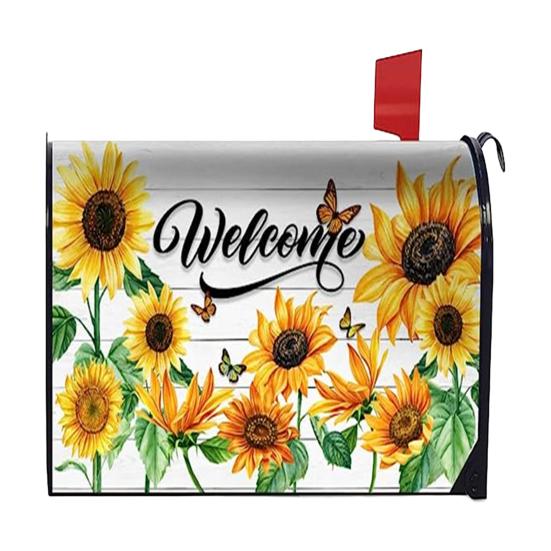 Mailbox Cover Spring Summer Floral Birds Mailbox Wrap Letter Post Box Cover Wrap Decoration for Outside Garden Yard Home Decor