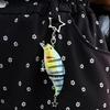 Portable Multi Jointed Fishing Lure Keychain Creative Design Sturdy Alloy Resin Outdoor Gear Gift