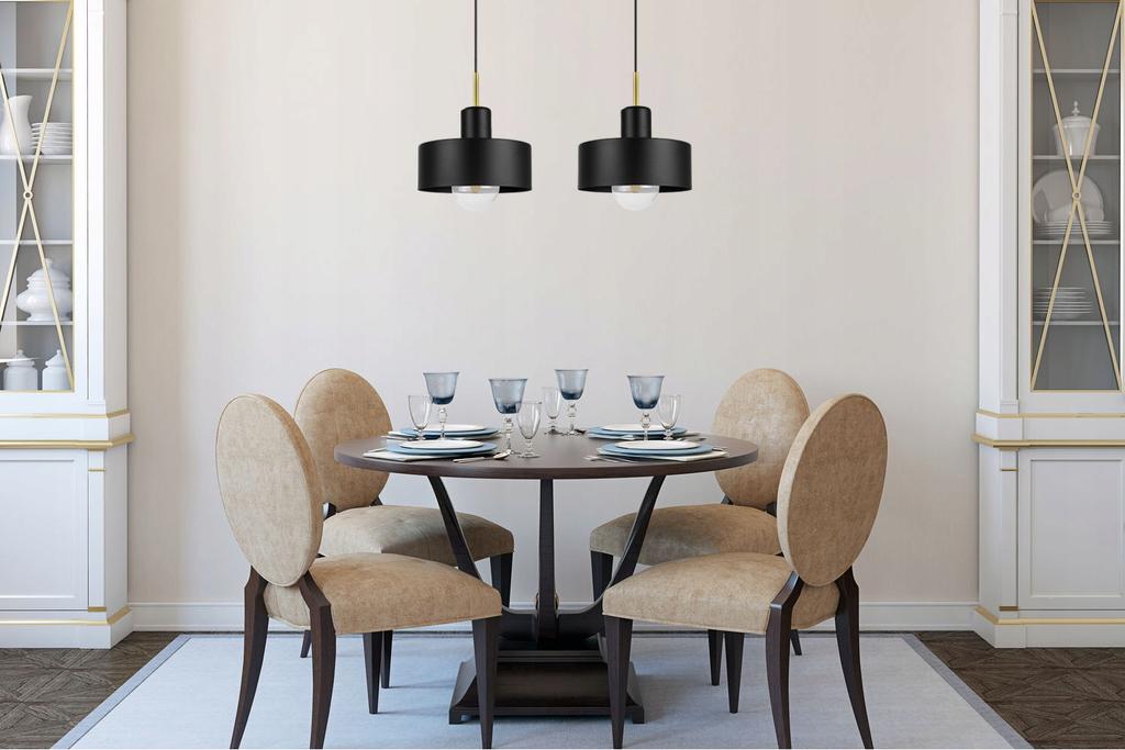 MODERNE DECKENHÄNGELAMPE, METALL-LAMPENSCHIRM