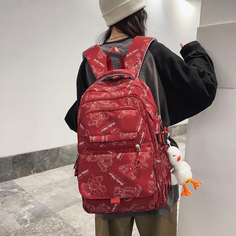 New graffiti student schoolbag Korean version of casual style large capacity daily junior high school student backpack