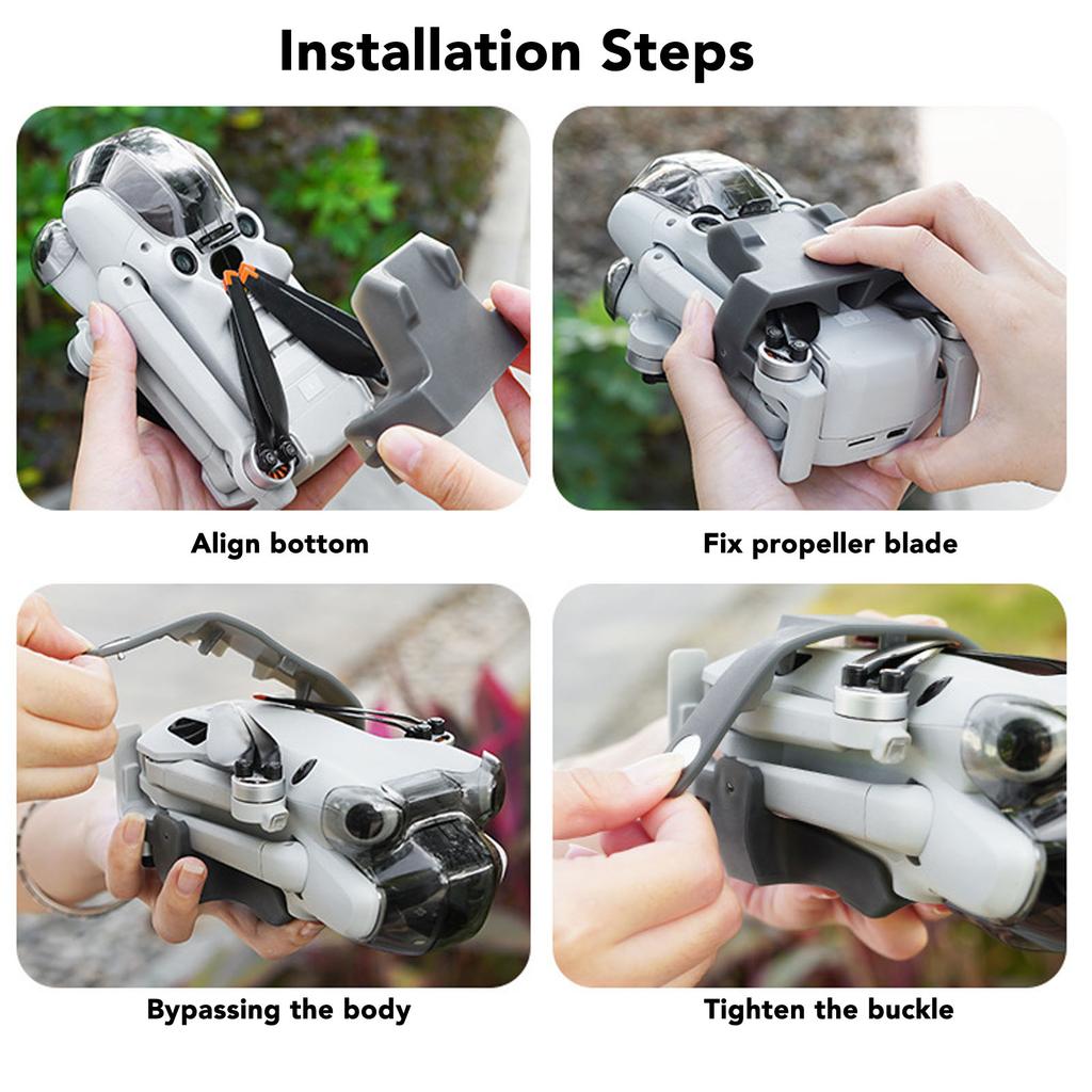Propellerhalter für Mini 4 Pro Präzise Passform TPU Drohnenpropellerschutz Riemen Fixator Stabilisator