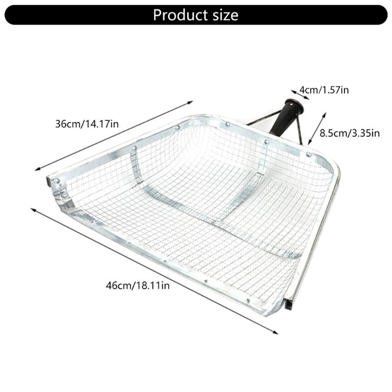 Heavy Duty Soil Sifter Tool Rustproof Stainless Steel Construction Sieve Shovel For Efficient Gardening And Farm Use