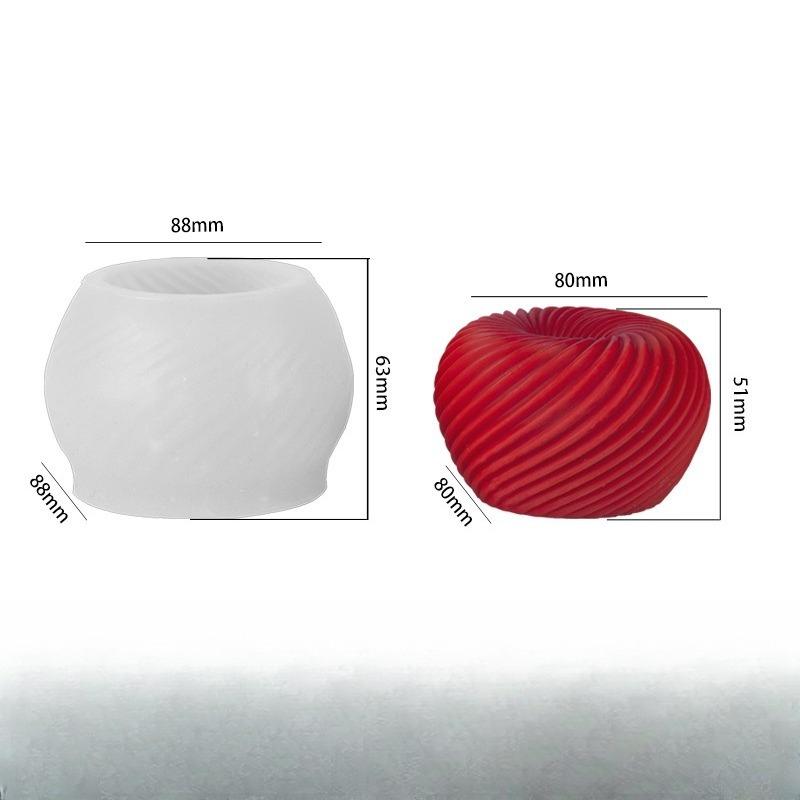 

Spiral Apple Mousse Cake Silicone Mold French Pastry Chocolate Simple Design and Creative Molds червоний