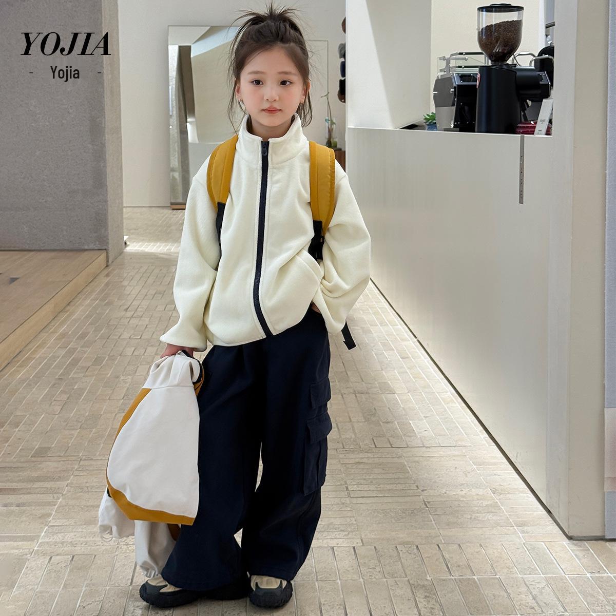 

YOJIA Girls 2025 Fashionable Winter Windbreaker: Warm 3-in-1 Jacket for Little Girls 120 cm