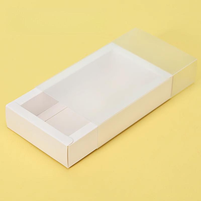With Clear PVC Window Delicate Drawer Display  Kraft Paper Gift Packing Case Wedding Party Cookie Candy Boxes Anniversary Birthday Gift Boxes 10pcs
