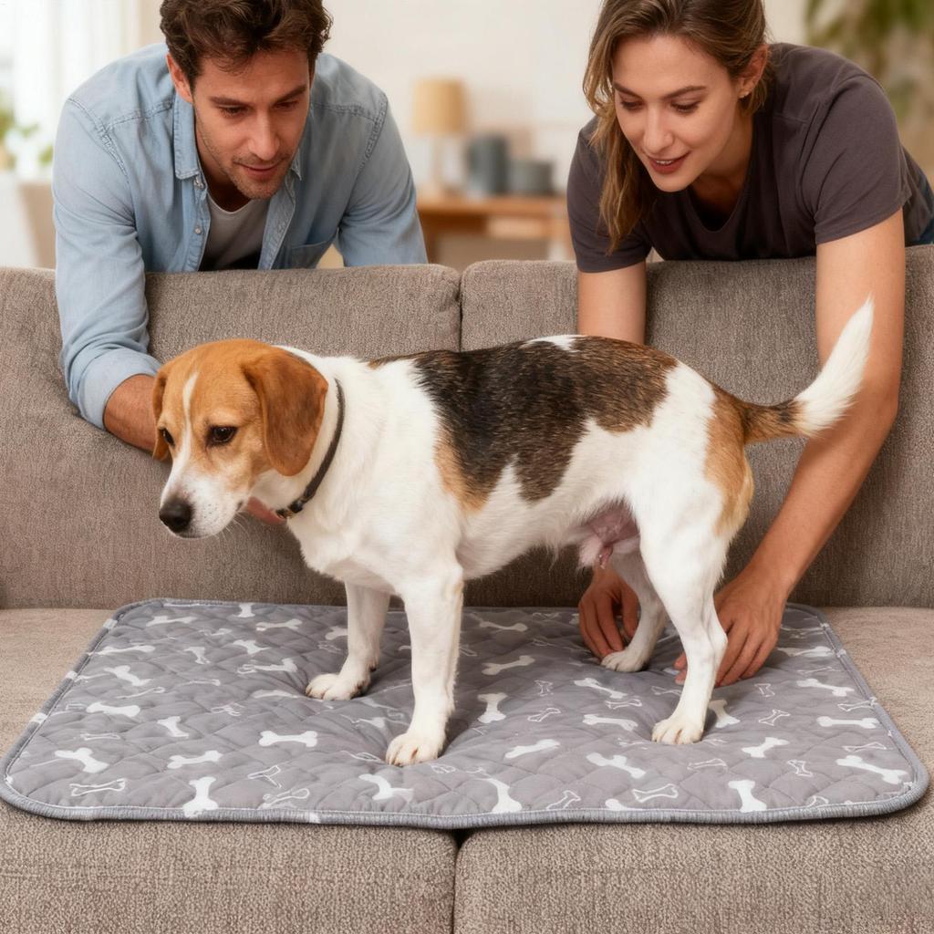 Tapis d'apprentissage pour chien et chat lavables, absorption rapide, étanche, pour l'intérieur, l'entraînement à la propreté, les voyages à domicile