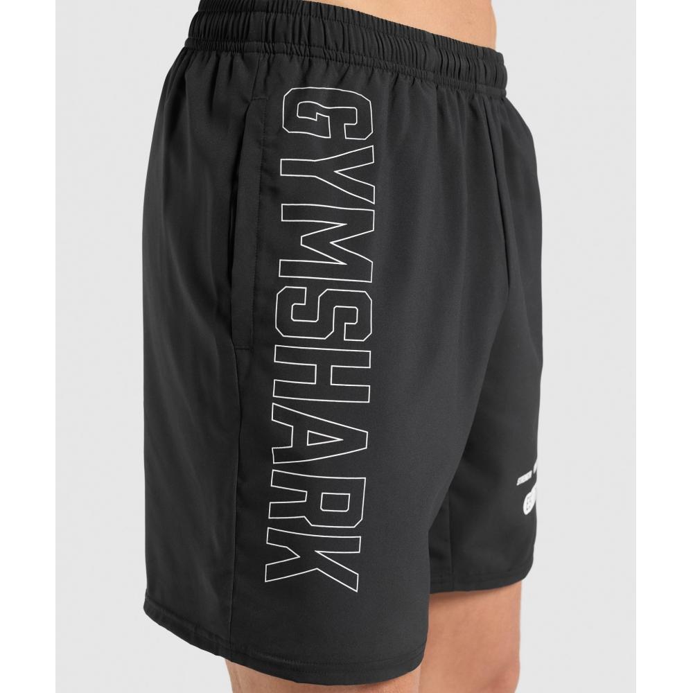 Gymshark Fitness Graphic Shorts Black A1c4n Bb2j