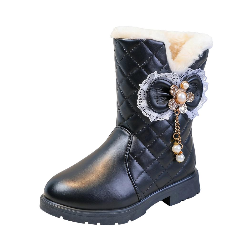 Modische Bequeme Schleife Warme Stiefel Für Kleine Mädchen