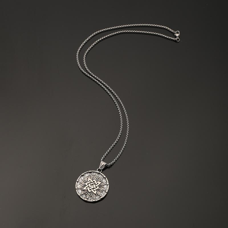 Vintage Viking Style Celtic Knot Pendant Necklace Men's Party Accessory