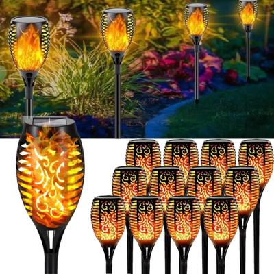 Luce solare a fiamma da 12 LED per esterni, lampada da paesaggio impermeabile da 12 LED per cortile, giardino, decorazioni di Halloween