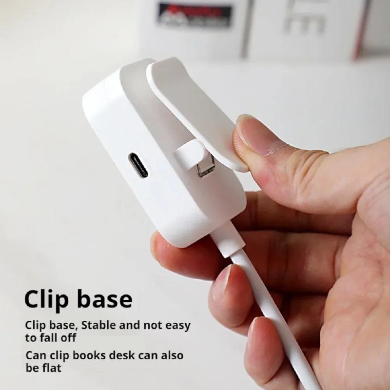 Mini Clip Book Lamp LED Table Lamp Eye Protection 3 Colors USB Rechargeable Night Light Portable Bedside Student Reading Lamp