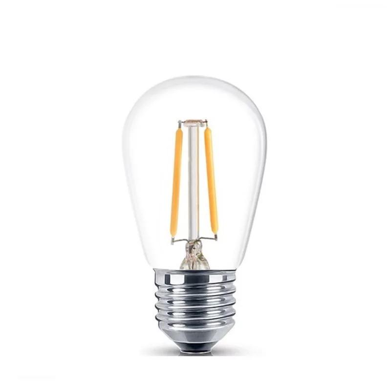 S14 E27 1W 2W LED Filament Light Bulb Energy Saving Lamp for Garden String Lights Retro