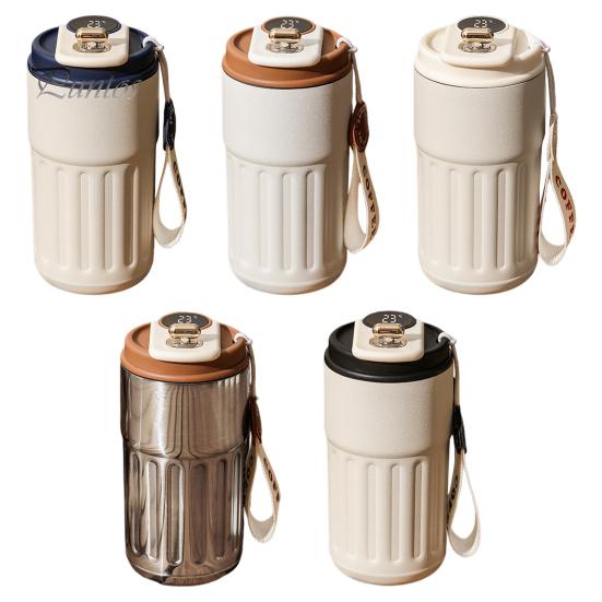 450ML LED Temperature Display Vacuum Insulated Water Bottle BPA-Free Leak Proof Keep Cold/Warm 12H Double Walled Insulation Cup Stainless Steel