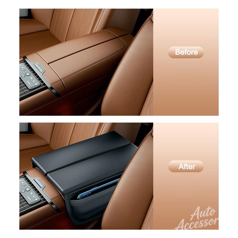 Car Styling Armrest Box Pad Center Console Arm Rest Storage Pocket For Porsche Cayenne Panamera Macan Boxster 911 Carrera-GT 928 FE3