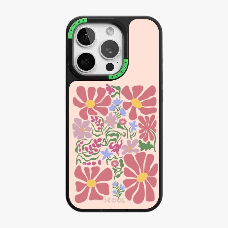 Replaceable Back Plate Mobile Phone Case Iphone15 Flower Apple 14pro Removable Magnetic Two-in-one Can Be Changed At Will