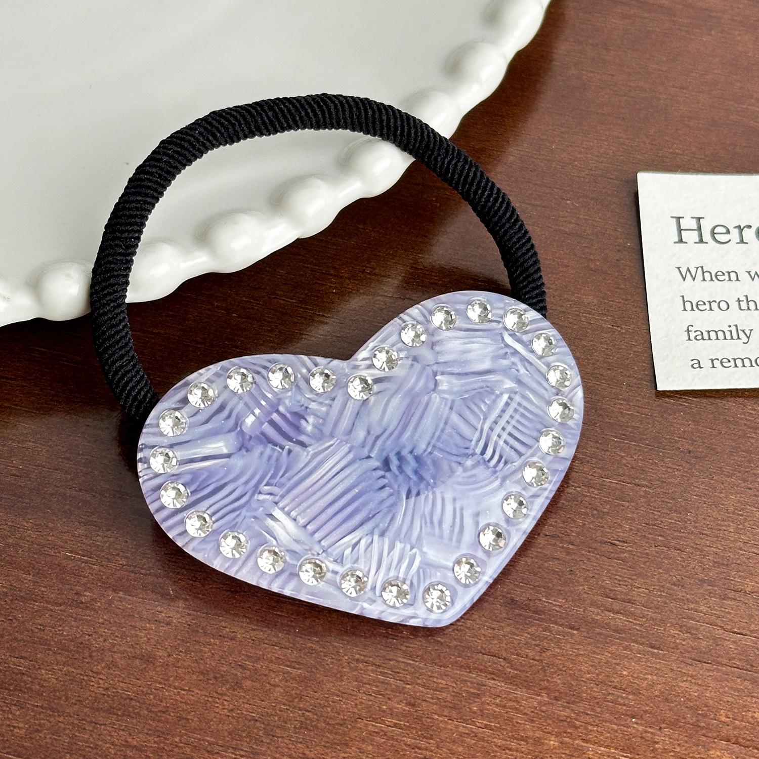 

Универсальные и модные аксессуары для волос в виде сердец со стразами для любого наряда Purple Tie