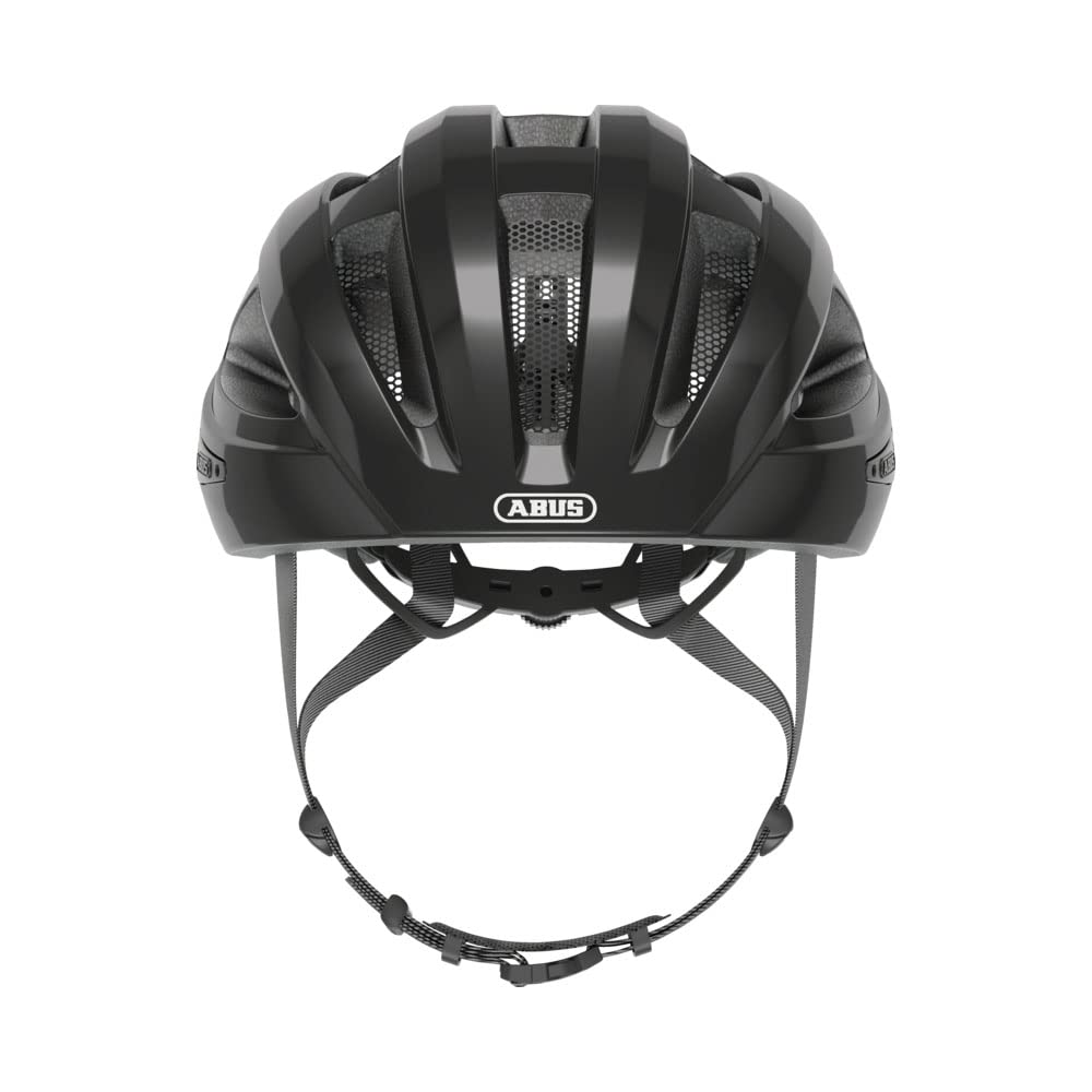 Japanischer ABUS Fahrradhelm für Rennräder, MACATOR, für Erwachsene, Größe M, Samtschwarz [Originalprodukt]